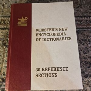 Webster's New Encyclopedia Of Dictionaries 30 Reference Sections Hardcover 1986